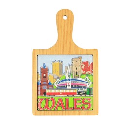 Wales Serving Board Magnet Metal Fridge Travel Country Holiday Souvenirs Gifts Colorful Strong Decorative Funny Refrigerator Magnets for Home Kitchen Office