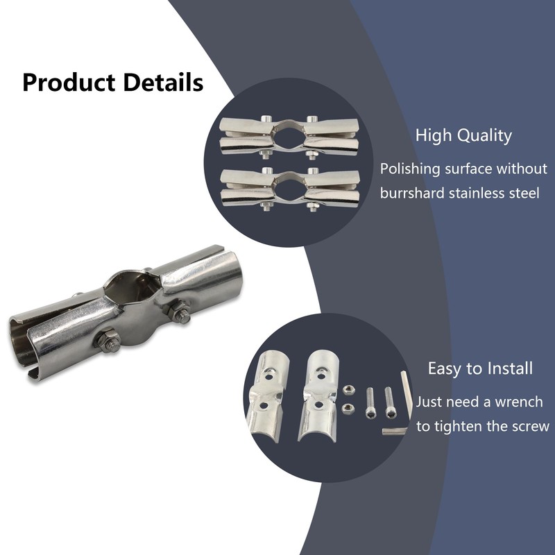 AUXBC 2Pcs OD 1"(25MM) Joint Pipe Clamp, Structural Pipe Connector