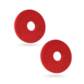 DIFFWELY Orbiter Floor Brush 437.049 Fits for Oreck 550MC Orbiter Floor Machine and Floor Scrubber Machine, 12" Diameter Floor Scrubber Pads(2 Pcs Red Cleaning Orbiter Pad)