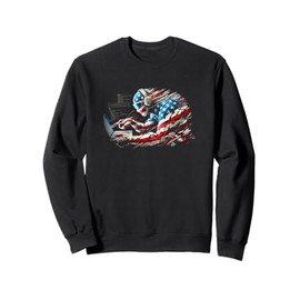 Cyber Security American Flag Proud Tech Patriot Design Sweatshirt