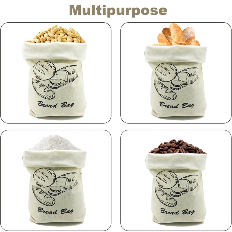 2 Pcs Bread Bags for Homemade Bread, 15.7x 11.8 Inches