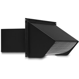 Wosijm Wall Vent Cap for Broan Exhaust Fan ​for Kitchen Range Hood Bathroom Exhaust Dryer Vent for 3-1/4" x 10" (black)