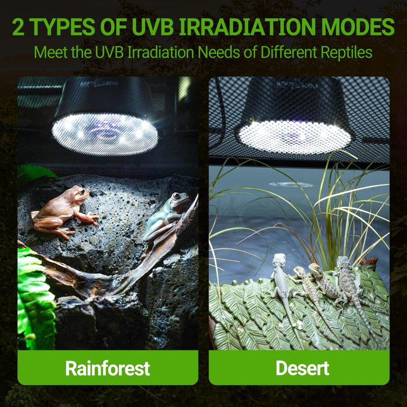 REPTI ZOO UVB Reptile Light with Dimming, LED UVB Light