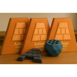 Spirit of Dubai Ashjan Oudh Bakhoor – 3 Pack x 40g with Green Hexagonal Resin Burner | Fruity Floral Incense | Cherry, Coconut & Vanilla Scent | Luxury Arabic Bakhoor for Home, Meditation & Relaxation