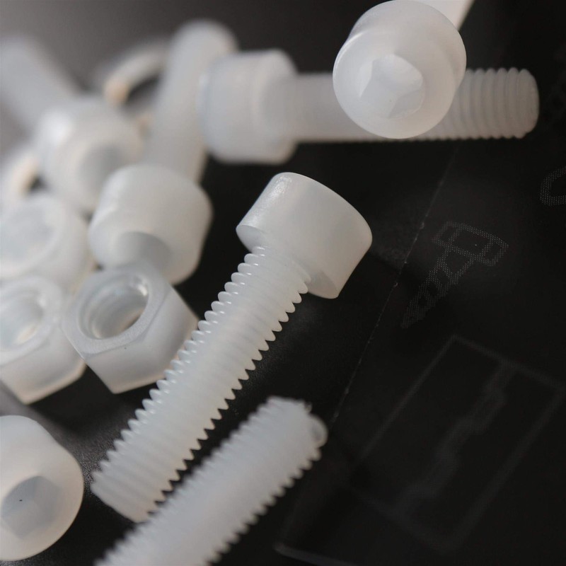 10x PVDF socket head, hex head, plastic machine screws, M5