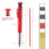 ZenithFast Deep Hole Marker Set, Carpenter's Pencil, 24 Pieces, Deep