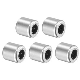 sourcing map HK0408 Needle Bearing 4 mm Bore 8 mm Outer Diameter 8 mm Width Chrome Steel Open End Pack of 5