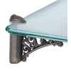 Chinflly Adjustable Glass Floating Shelf Brackets,2 PCS Antique Glass Shelf