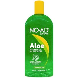 NO-AD Gel De Aloe Vera Para Después Del Sol, 16 Oz Apto Para Todo Tipo De Piel Alivio De Quemaduras Solares Nutritivo E Hidratante