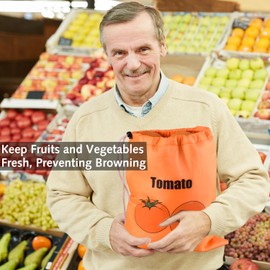 Yellow Banana Bag, Vegetable Bags Vegetable Storage Bags Reusable Produce Bags Banana Keep Fresh Drawstring Storage Bag Prevents Odor Fresher for Longer Bags for Fruits and Vegetables (yellow)