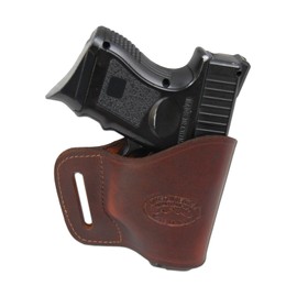 Barsony Burgundy Leather Yaqui Style Gun OWB Holster for SCCY CPX-1 Right