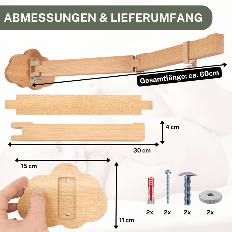 ASTREIN® Mobile holder for the wall, mobile holder, changing table,