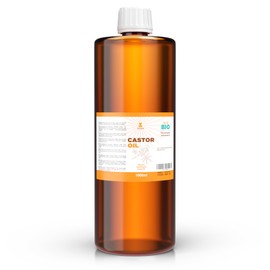 Snadi - Reines BIO Rizinusöl | 1 Liter | Kaltgepresst | Antioxidativ, Anti-Aging | Feuchtigkeitsspendend für Trockene Haut, Körper und Haare | Fördert Wimpern- und Bartwachstum | Ökologisch