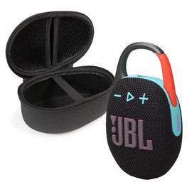 JBL Clip 5 Bluetooth Speaker and divvi! Protective Case - Black Orange