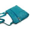 Women's Genuine Leather Small Cross Body Messenger Purse (Teal)
