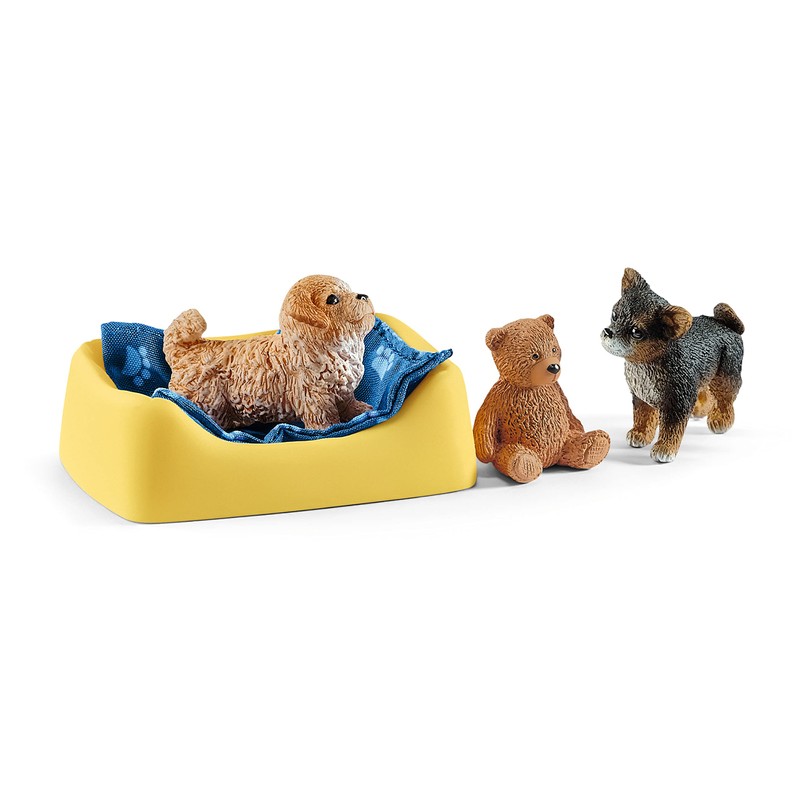 Schleich Farm World Puppy Pen 13-piece Educational Playset for Kids