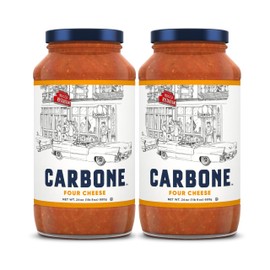 Carbone Four Cheese Pasta Sauce | Tomato Sauce Made with Fresh & All-Natural Ingredients | Gluten Free, Low Carb Pasta Sauce, 24 Fl Oz (Pack of 2)…