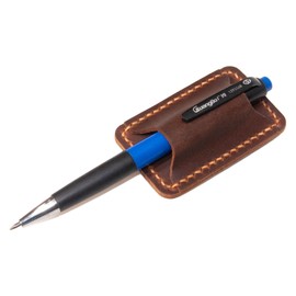 Turbosnail Handmade Leather Pen Holder Clip Notebook Pen Loop Stylish, Leather Pen Holderfor Books, notebook pen pencil holder clip and Practical Pen Organizer (Single Pen Holder (Brown))