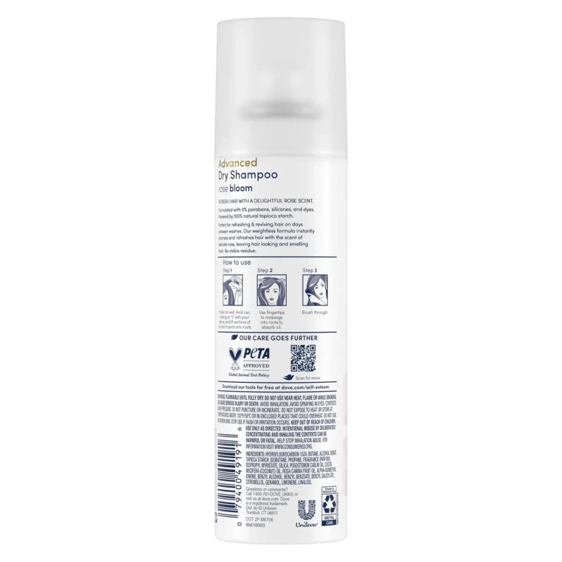 Dove 2-Pack Dove Advanced Dry Shampoo Rose Refresh with Natural