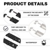 4 Set Heavy-Duty Door Lock Bolts - 4-Inch Black Slide
