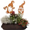 JYUECIAN Set of 2 Gnome Rust Garden Stakes Christmas Decoration,