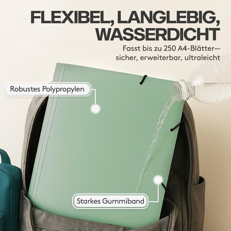 ACROPAQ - 8 x A4 Folder with Elasticated Corners -