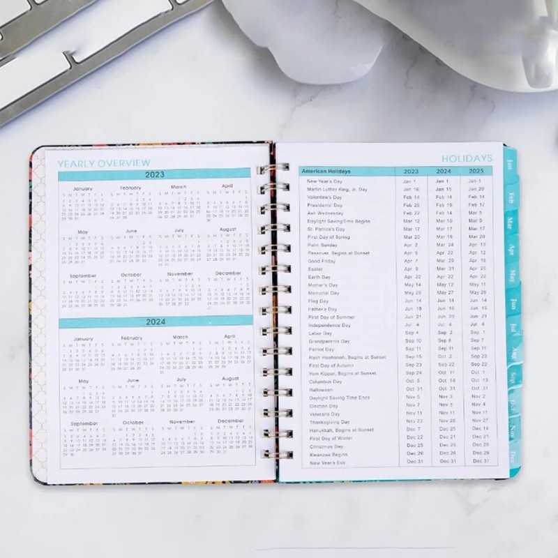 Goal Planner A5 Exquisite Design Premium Paper Spiral Notebook Schedule