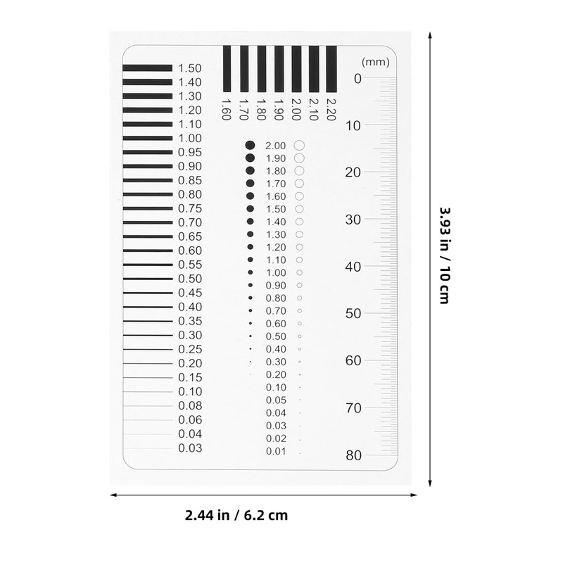 SOLUSTRE High-precision transparent crack width ruler for accurate testing of