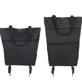 Portable Wheeled Hand Cart Moving Carrier Shopping Basket 2ea