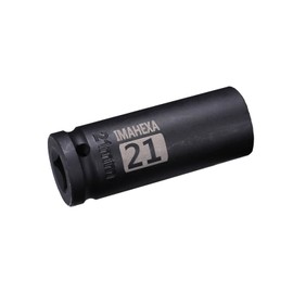 IMAHEXA 1/2" Square Drive Impact Socket,Deep 21mm Metric Sleeve,CR-MO Hex Point for Convenient Disassembly of Axle Nuts(21mm)