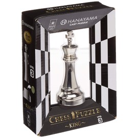 BePuzzled Hanayama Metal Cast King Chesspiece Puzzle Find Lucky Coins, Advanced Challenging Brain Teaser Game for Kids Age 8 & Above (Level 2)