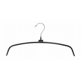 Only Hangers Metal Non-Slip Vinyl Coated Black Top Hanger - Box of 100