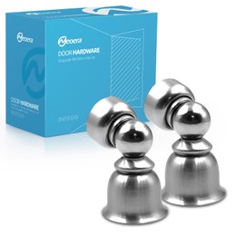 Neoera Magnetic Door Stop Ultra-Short, Small Door Stopper Strong Magnetic Door Catch for Hold Door Open, Stainless Steel Made, Anti-Rust, Heavy Duty for Various Door Types, Wall & Floor Mount 2 Pack