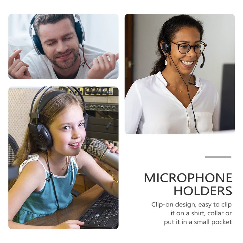 Pack of 10 Microphone Lavalier Mini Mic Lavalier Clip Collar