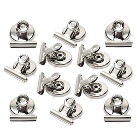 Ninth Five Strong Magnetic Clips - Heavy Duty Refrigerator Magnet Clips - 31mm Wide Scratch Safe - Clip Magnets Best for House Office School Use, Hanging Home Decoration, Photo Displays(12Pack)