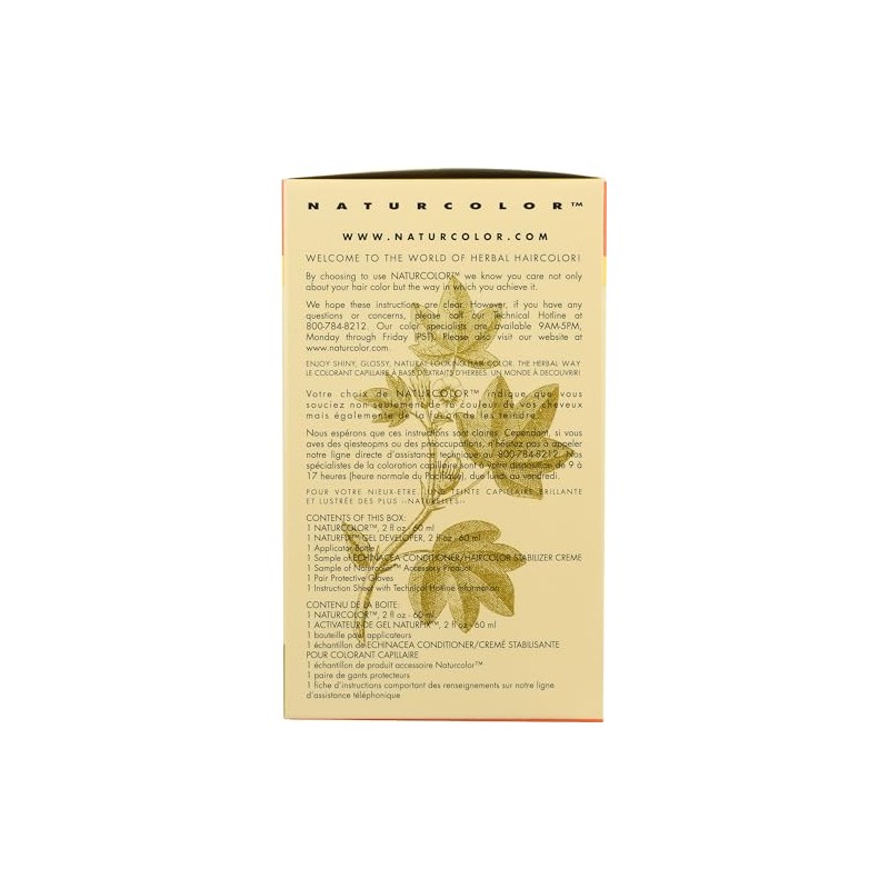 Naturcolor Tinte para cabello – rubio cúrcuma claro, 4 onzas