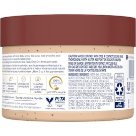 Dove, Exfoliating Body Polish, Brown Sugar and Coco Butter, Exfoliante Corporal, Azúcar Morena y Manteca de Coco, Piel Suave e Hidratada, Sin Sulfatos, 298 gramos