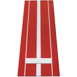 Heavy Duty Softball Pitching Mat 10'x 3', with 0.8in Thick Pitching Rubber/Mound, High Density Anti Fading Lawn, Anti Slip Rubber Backing, Indoor and Outdoor Pitching Practice