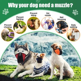 Shinylin 6 Sizes Dog Muzzle Basket Air Mesh Muzzle, Snap Fastener, 6 Colors