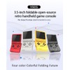 Powkiddy V90S Retro Handheld Console - 10,000+ Preloaded Games, Foldable