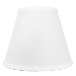 5x10x8 White Fabric Lampshade Empire with Edison Bulb Clip On Fitter - Perfect for small table lamps, desk lamps, and accent lights -Medium, White