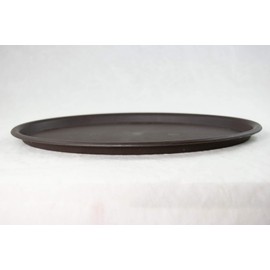 Yubonzai Oval Brown Plastic Humidity/Drip Tray for Bonsai Tree and House Indoor Plants - 9" to 21" (15.75"x 11"x 0.75")