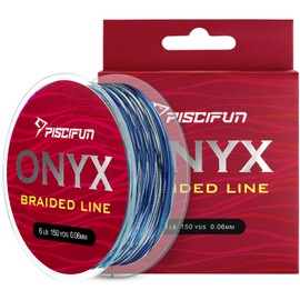 Piscifun Onyx Braided Fishing Line Advanced Superline Braid Lines 300Yd 30lb Blue-Camo