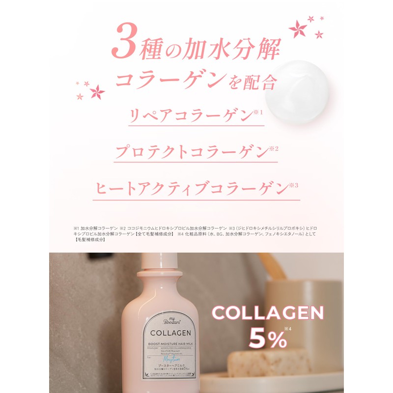 My Boostars 【Collagen】 Booster Hair Milk 120ml Damage Repair myboostars