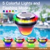 EMPERSTAR Floating Speaker for Pool with Colorful Lights, IPX7 Waterproof
