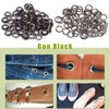 Keadic 200pcs 6mm 1/4" Gun Black Eyelets with 3 Installation