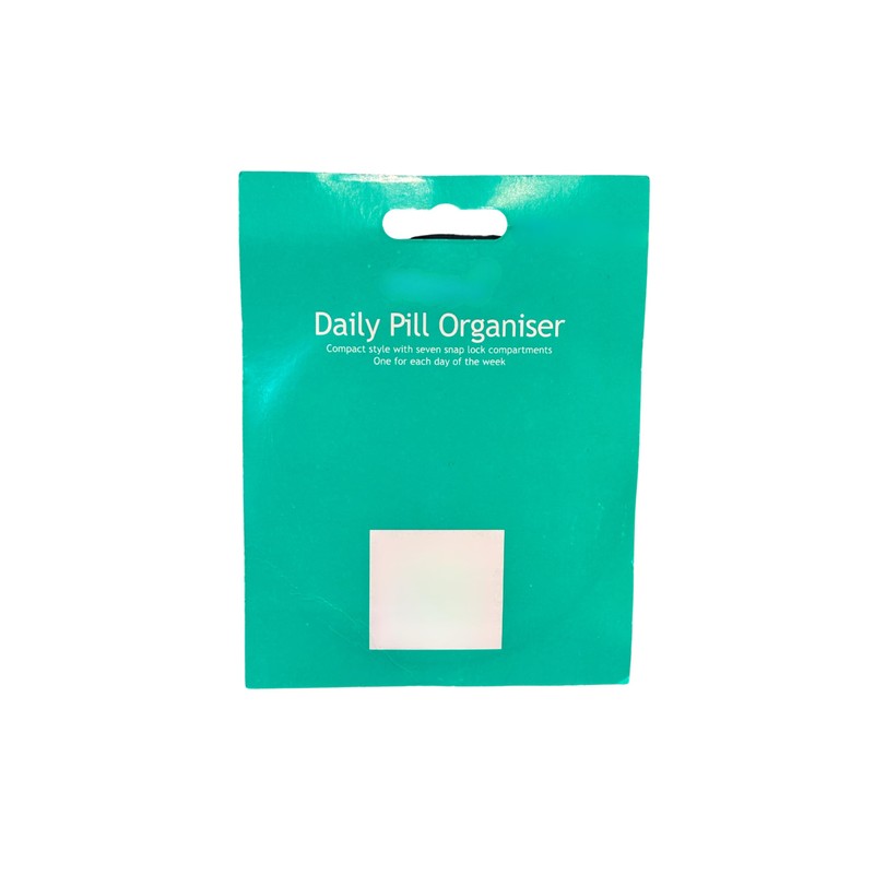 Weekly Pill Box 7 Days Medication Organizer, Clear Plastic Easy