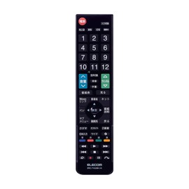 ELECOM TV Remote Control for Hitachi Wooo 【Easy-to-use remote control that requires no setup】 Black ERC-TV02XBK-HI
