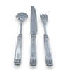 Cavagnini Handmade 18/10 Steel and Pewter Cutlery Set of 3