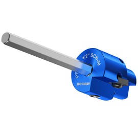 DAYDOOR 1/2'' PVC Pipe Reamer, Plastic Pipe Fitting Reamer to Clean Leftover Pipe & Solvent Cement Residue, Fits into Standard 1/2" Drill, for Use with Sch. 40 PVC, CPVC or ABS Fittings
